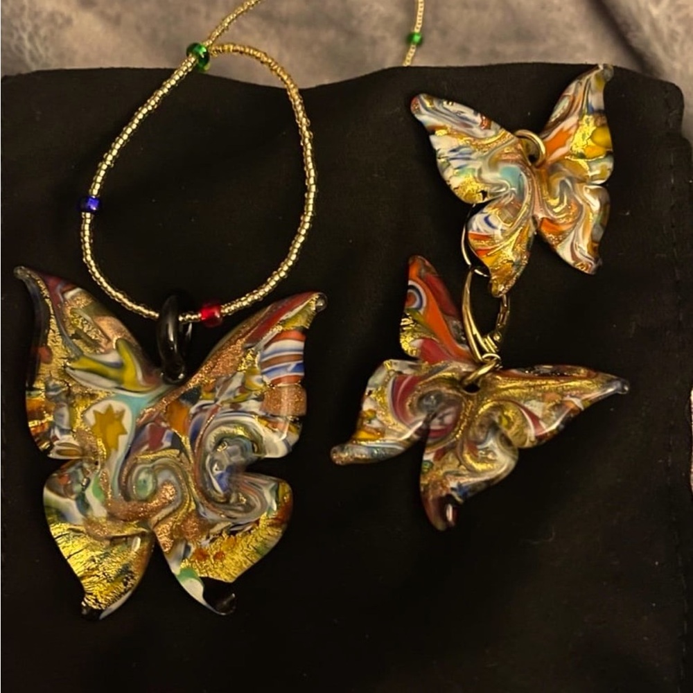 Butterfly Murano Jewelry* New